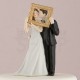 Cake topper con sposi nella cornice