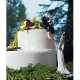 Cake topper con sposa presa all'amo