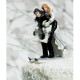 Cake topper sposi sulla neve