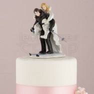 Cake topper sposi sulla neve