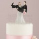 Cake topper sposo in braccio alla sposa