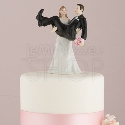 Topper Per Torta Matrimonio – Coppia Sposi Che Fanno L’Occhiolino, Idea Regalo Scherzosa Per Sposi, Alzatina Decorativa - 7