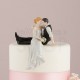Cake topper sposi abbraccio