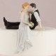 Cake topper sposi abbraccio