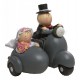 Cake topper sposi in sidecar