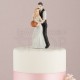 Cake topper sposi con il pallone da basket