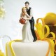 Cake topper sposi con il pallone da basket