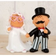 Cake topper sposini buffi