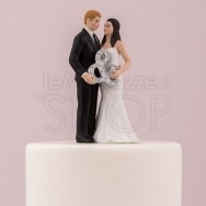 Cake topper con sposi Mr. & Mrs.