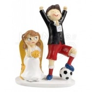 Cake topper sposo calciatore