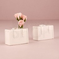 Vasi in porcellana a forma di valigia 2 pezzi