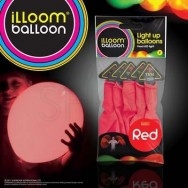 5 palloncini rossi a led