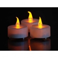 Candeline a led tea lights con batteria 6 pezzi