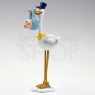 Cake topper con cicogna azzurra