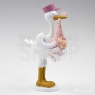 Cake topper cicogna con bimba