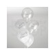 Palloncini Just Married bianco e argento 8 pezzi