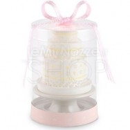 Candela a forma di wedding cake rosa