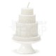 Candela a forma di wedding cake rosa