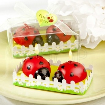 Set di 4 candele Coccinella 