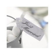 Etichette segnaposto Just Married bianche 10 pezzi