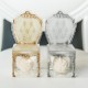 Box a forma di sedia glamour argento 10 pezzi