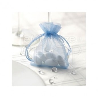 Sacchetti portaconfetti in organza blu 10 pezzi - LeMieNozze SHOP