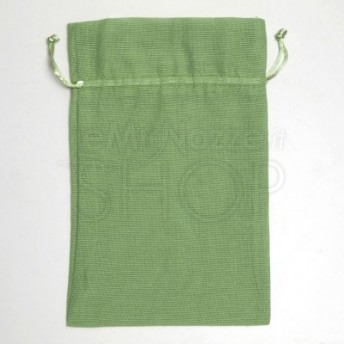 Sacchetto portaconfetti verde in cotone misura grande 12 pezzi