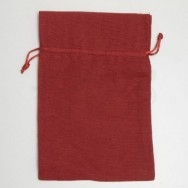 Sacchetto portaconfetti rosso in cotone misura grande 12 pezzi