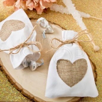 Sacchetto Bianco Cotone Portaconfetti per Bomboniere Matrimonio