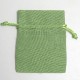 Sacchetto portaconfetti verde in cotone misura media 24 pezzi
