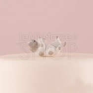 Cake Topper Gatto Bianco e Grigio