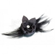 Clip per capelli black flower