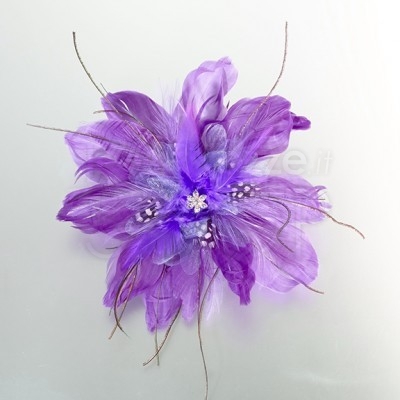 Clip per capelli serie Fiore Viola