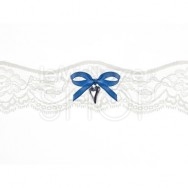 Giarrettiera Fiocco Blu con Cuore