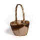 Cestino porta petali color bronzo in raso e organza