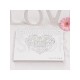 Guestbook vintage con cuore argento