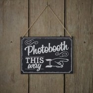 Cartello segnaletico photo-booth