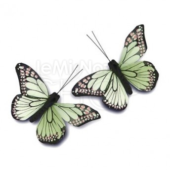 Farfalle decorative verdi 12 pezzi
