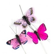 Farfalle decorative 25 pezzi rosa