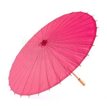 Ombrello parasole fucsia in carta e bamboo