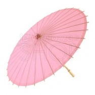 Ombrello parasole rosa antico in carta e bamboo