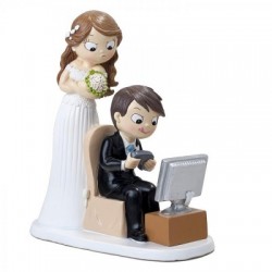 Cake topper sposini e videogiochi