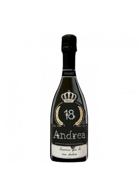 Bottiglia personalizzata con Swarovski vino spumante Astoria - Auguri di  compleanno con età, nome e dedica