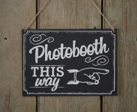 Cartello segnaletico photo-booth matrimonio