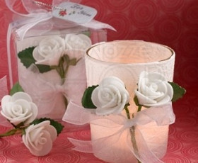 Centrotavola per matrimonio con candele e fiori