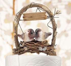 Cake topper nido d'amore