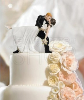 Cake topper bacio degli sposi 