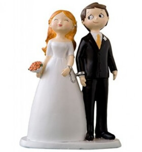 Cake topper sposi ammanettati