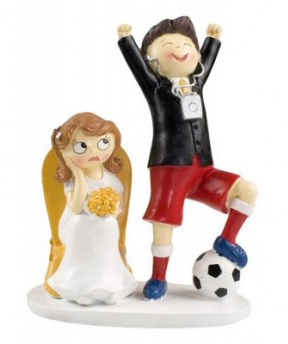 Cake topper sposo calciatore