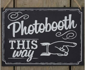 Cartello segnaletico photo-booth